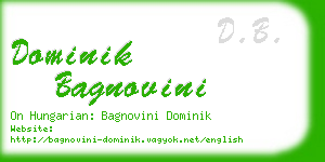 dominik bagnovini business card